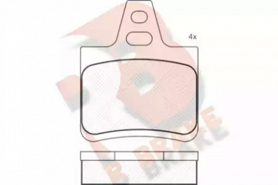 R BRAKE rb0812 -  Комплект тормозных колодок, дисковый тормоз